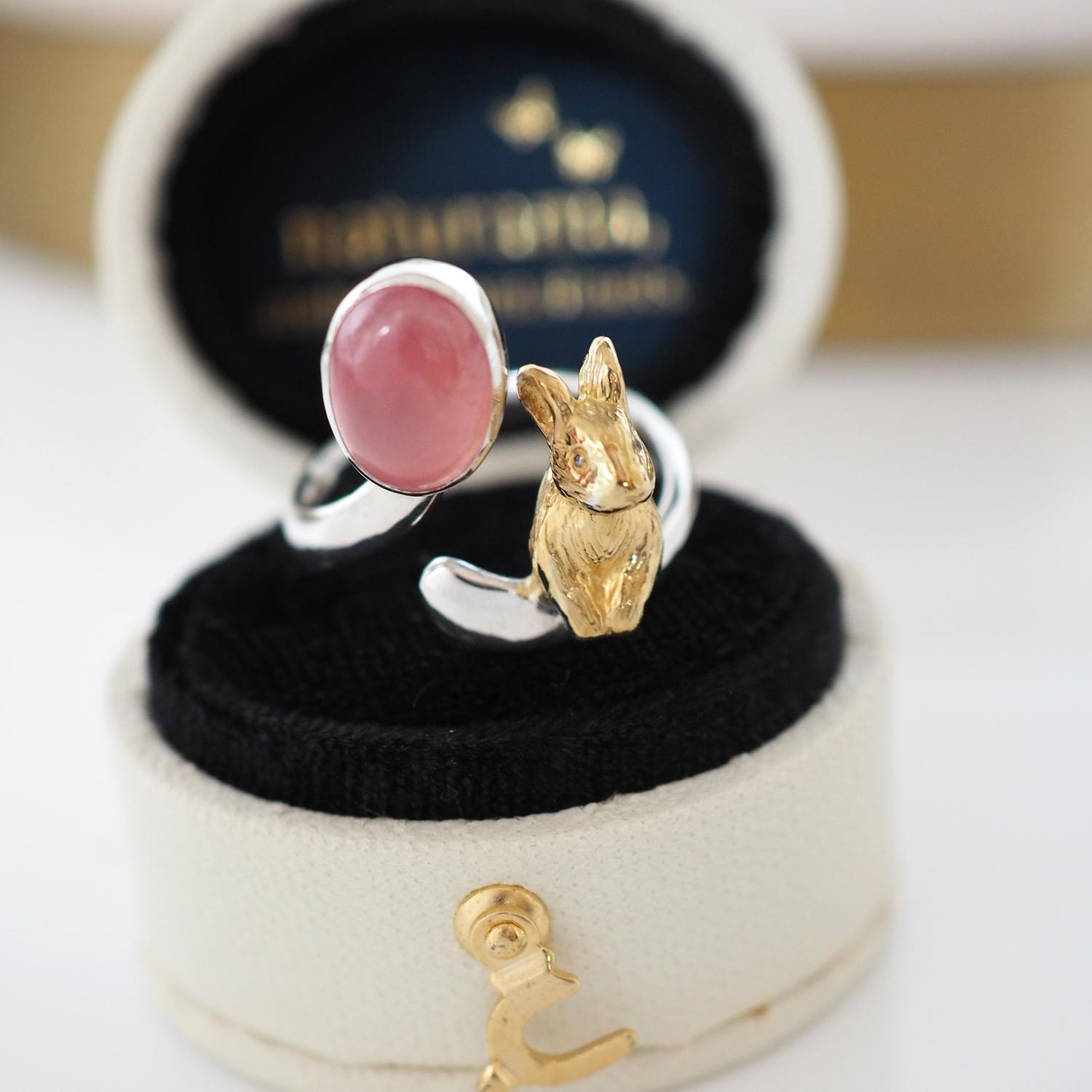 いろどりうさぎリング インカローズ2.85ct1枚目の画像