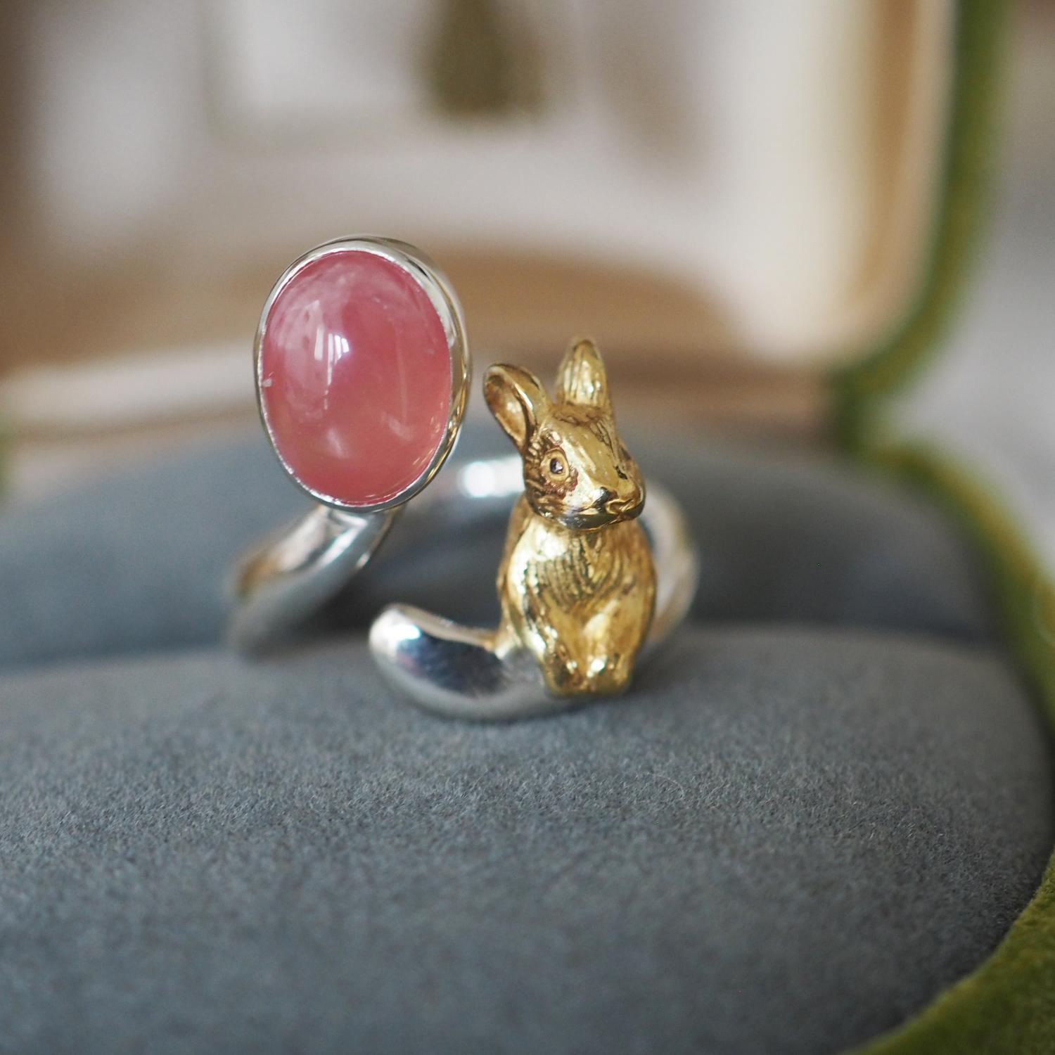 いろどりうさぎリング インカローズ2.85ct | 3枚目