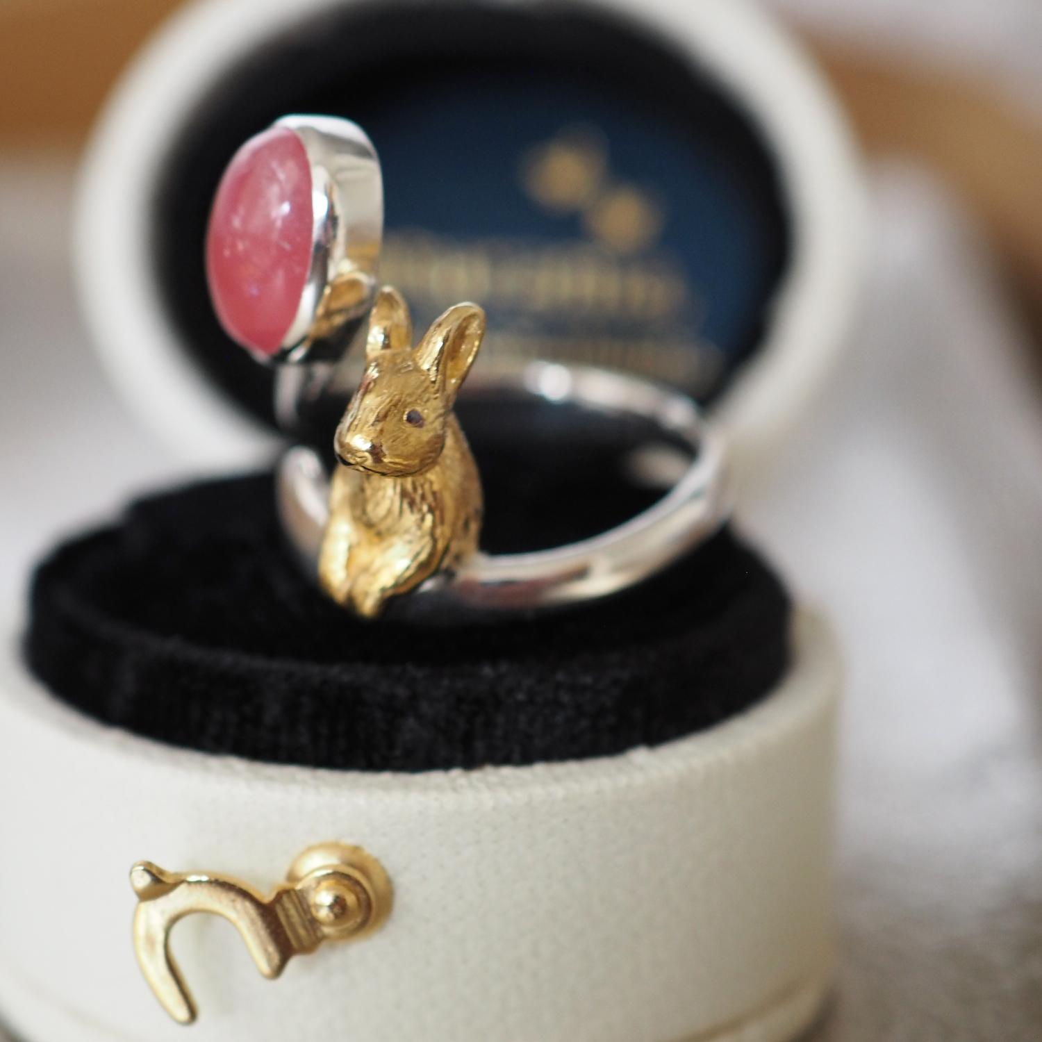 いろどりうさぎリング インカローズ2.85ct | 4枚目