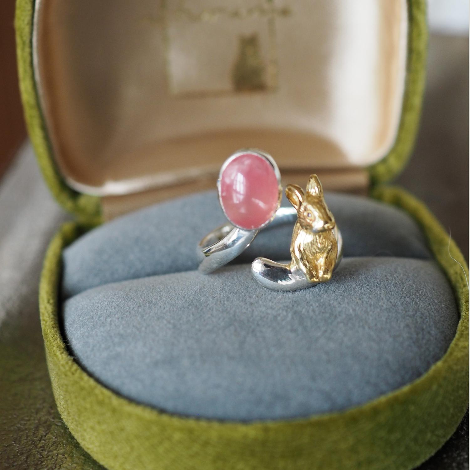 いろどりうさぎリング インカローズ2.85ct | 6枚目