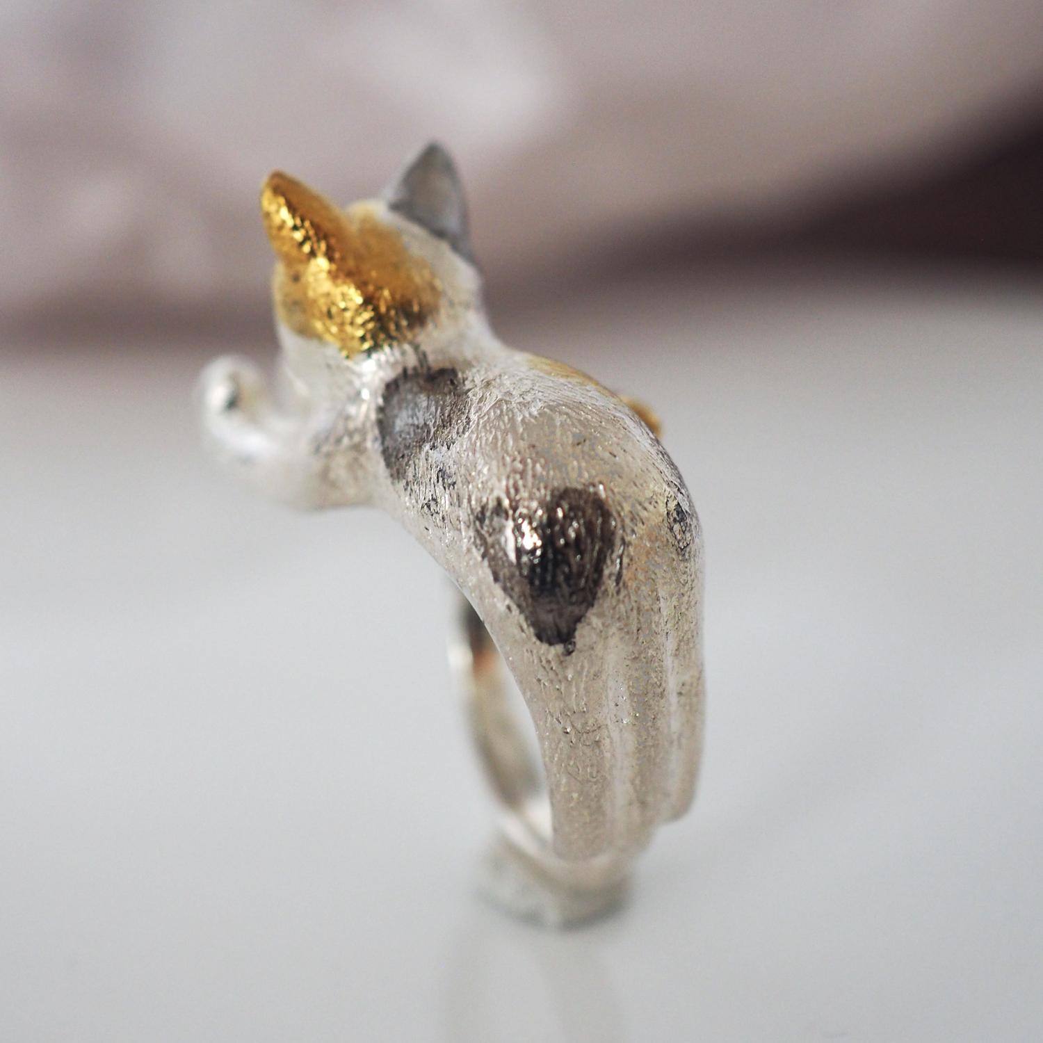 むぎゅっと手で押す猫リング | 11枚目