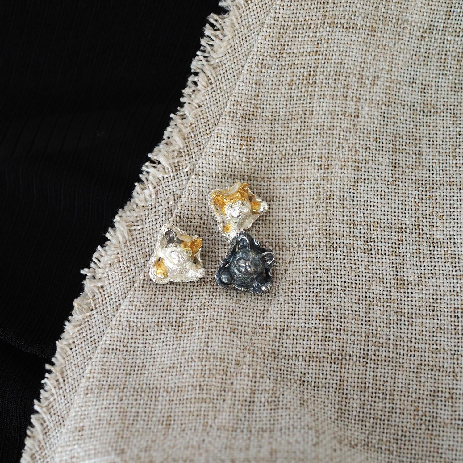 いたずら猫の飛び出すピンブローチ | 9枚目