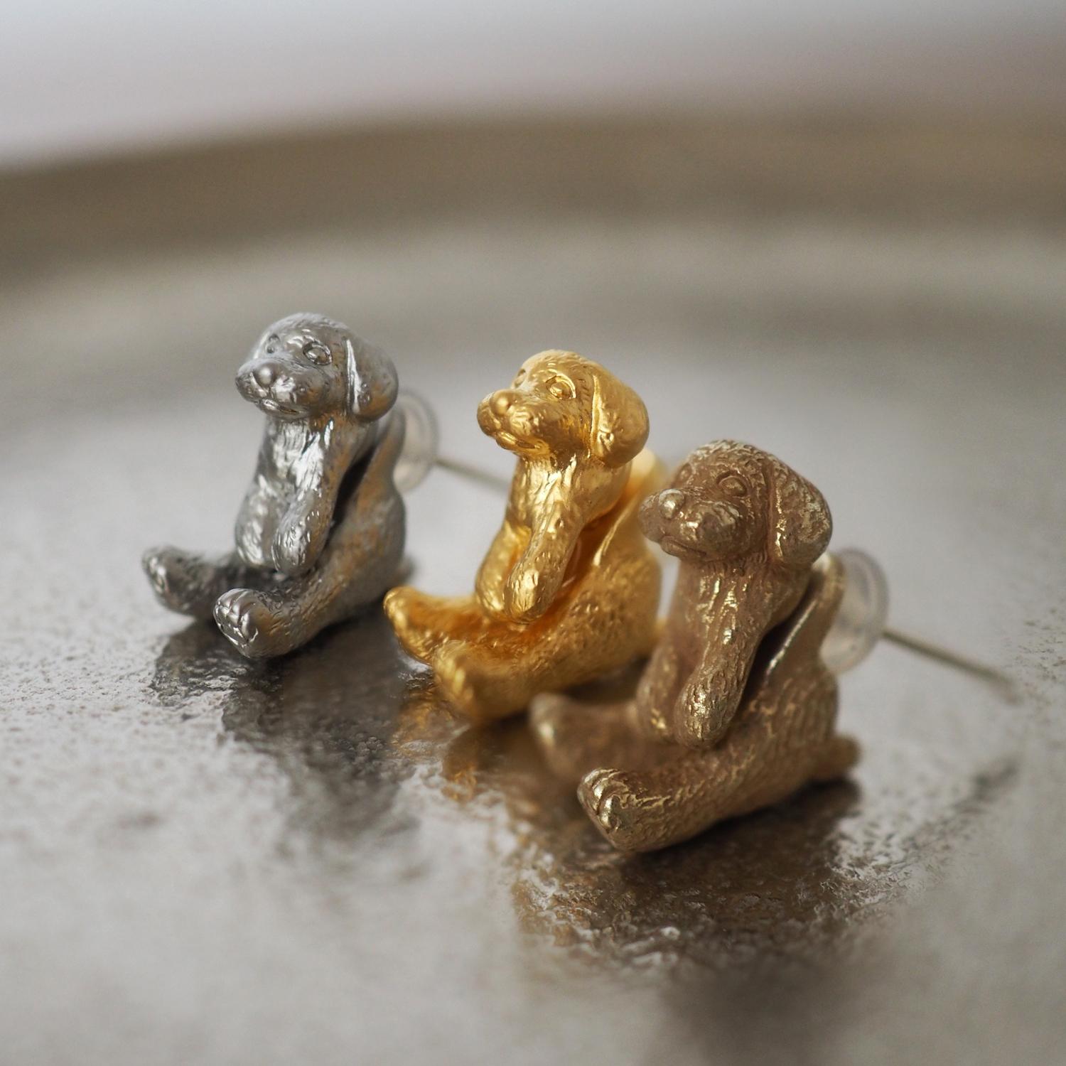 もこもこトイプードルピアス 片耳1枚目の画像