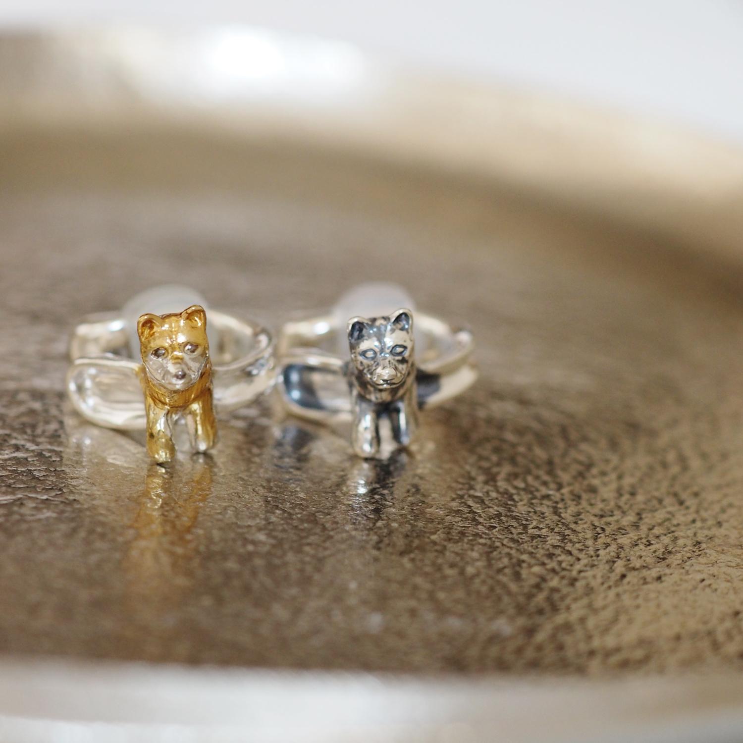 柴犬のイヤーカフ 左耳用1枚目の画像