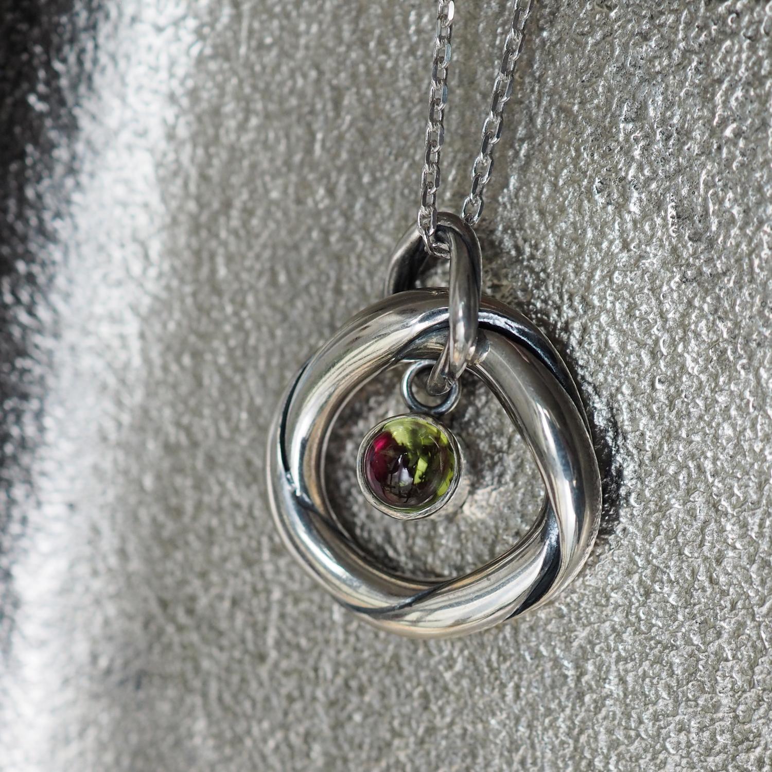 麗ペンダント(ペリドット&ルビー)/SILVER | 3枚目