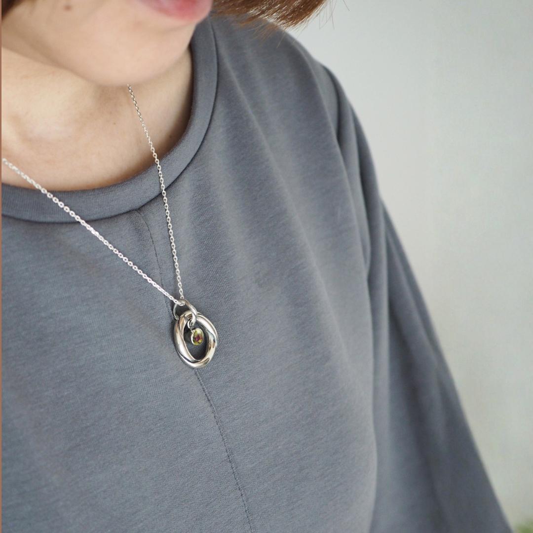 麗ペンダント(ペリドット&ルビー)/SILVER | 4枚目