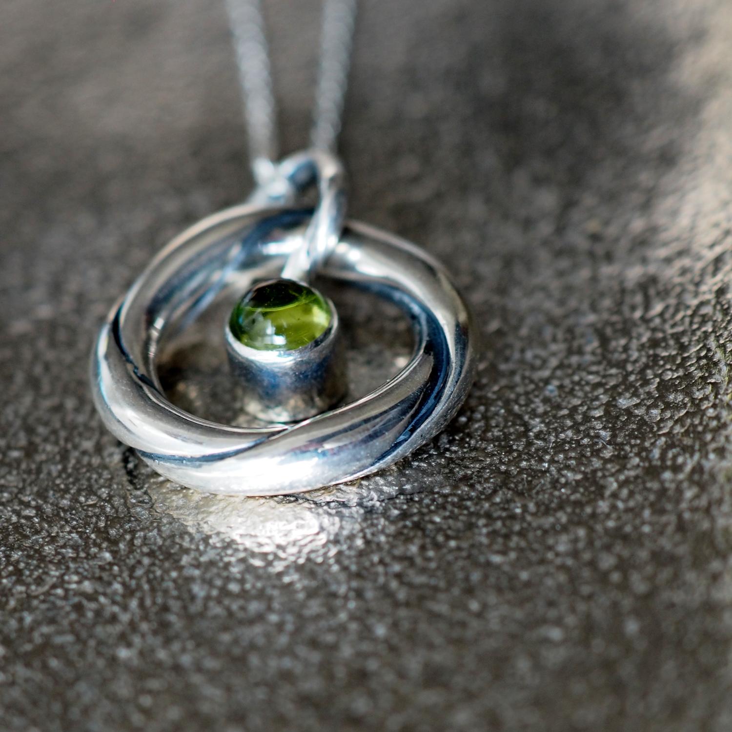 麗ペンダント(ペリドット&ルビー)/SILVER | 6枚目